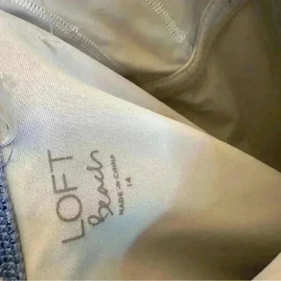 LOFT Beach Women's One Piece Swimsuit Blue & White Size 14 - Picture 9 of 10